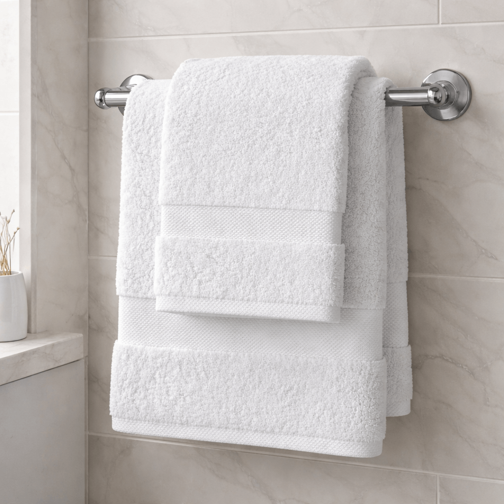 Serviette de bain d’hôtel : grammage, dimensions et critères de choix du fournisseur Image