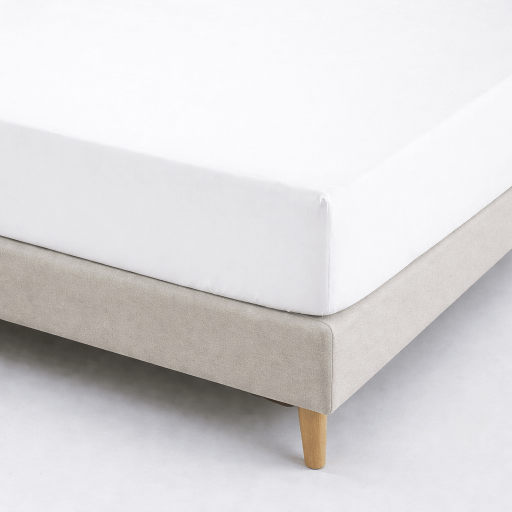 Drap Housse 140x190 +30 cm Percale de Coton Blanc Drap Housse 140x190 +30 cm Percale de Coton Blanc