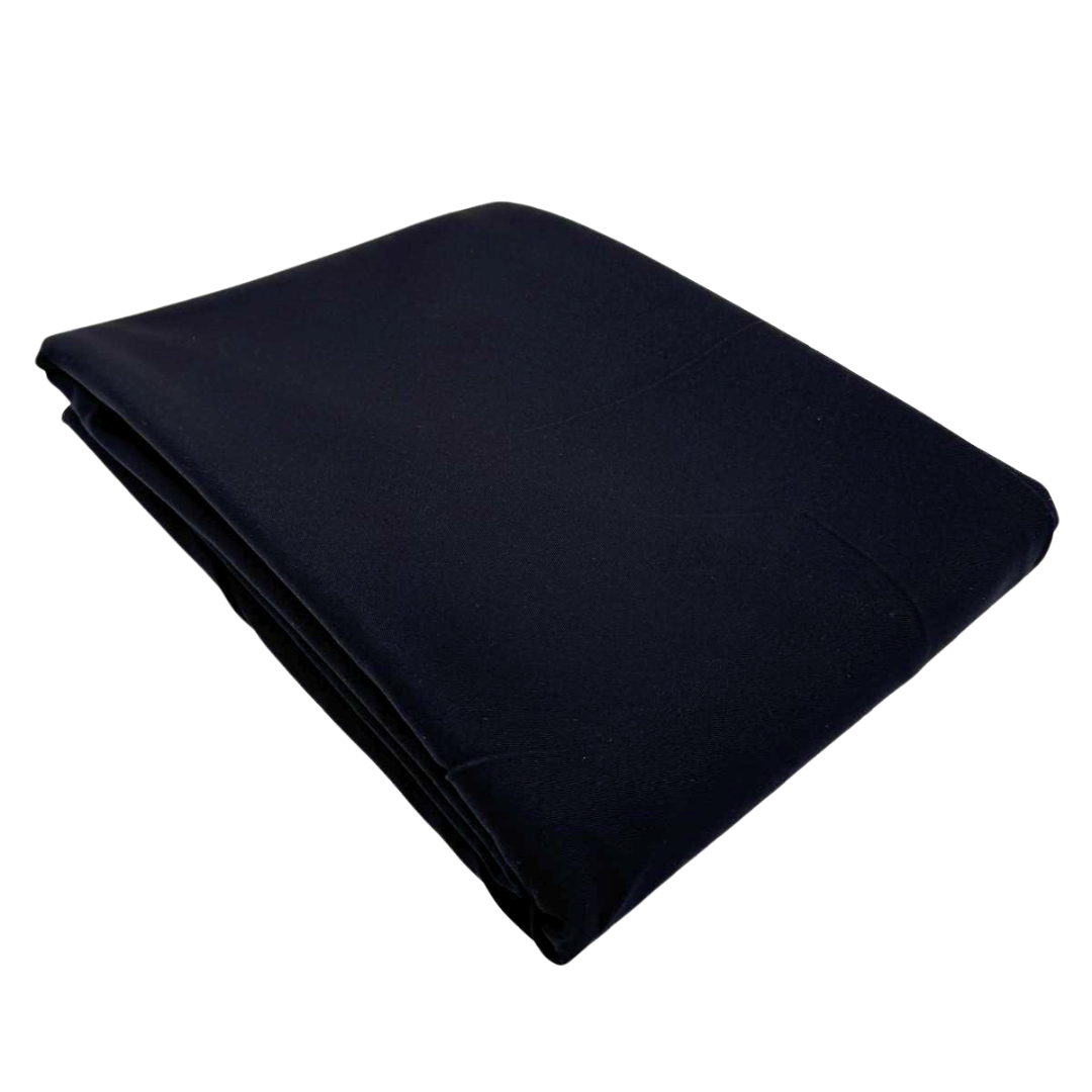 Nappe ronde noire pliée 100% polyester