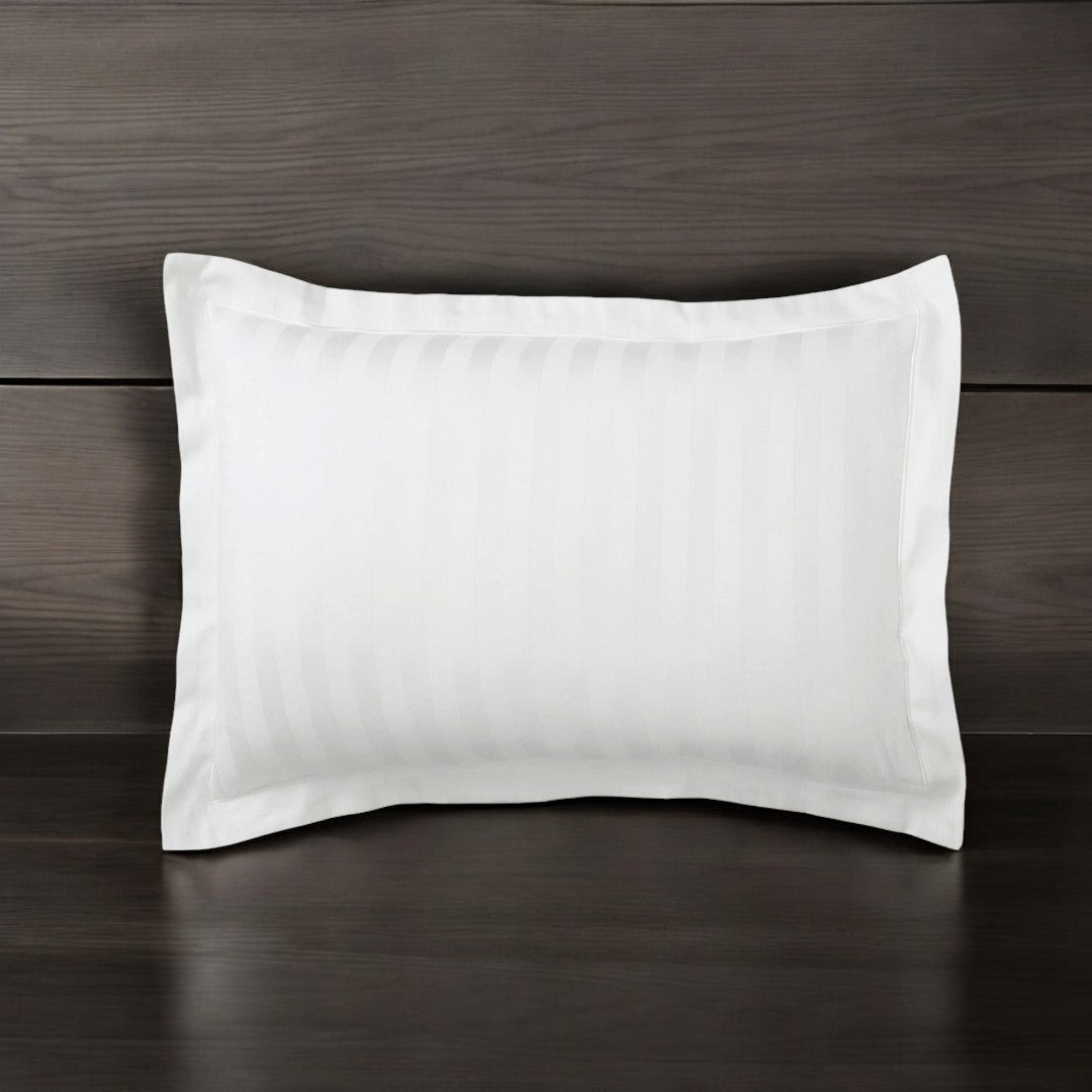 Taie d'oreiller Bande Satin 200 fils/cm² - Ecolinge