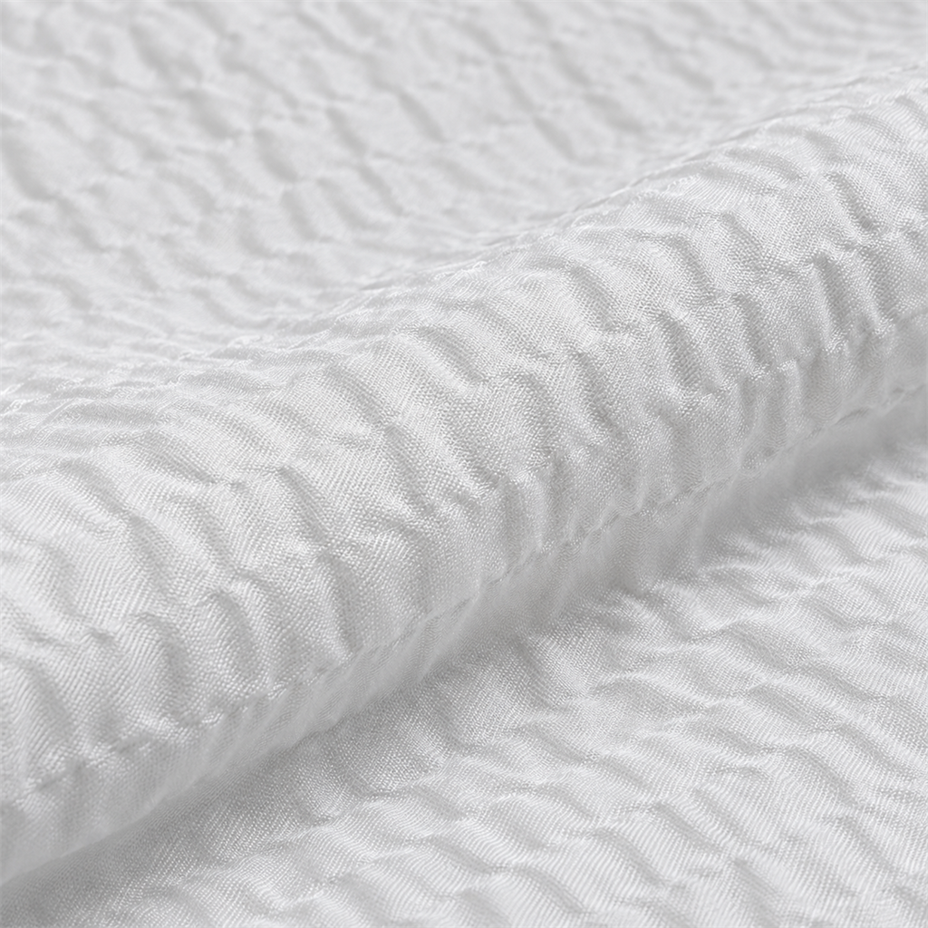 Détail du tissu gaufré de la housse de couette Zen